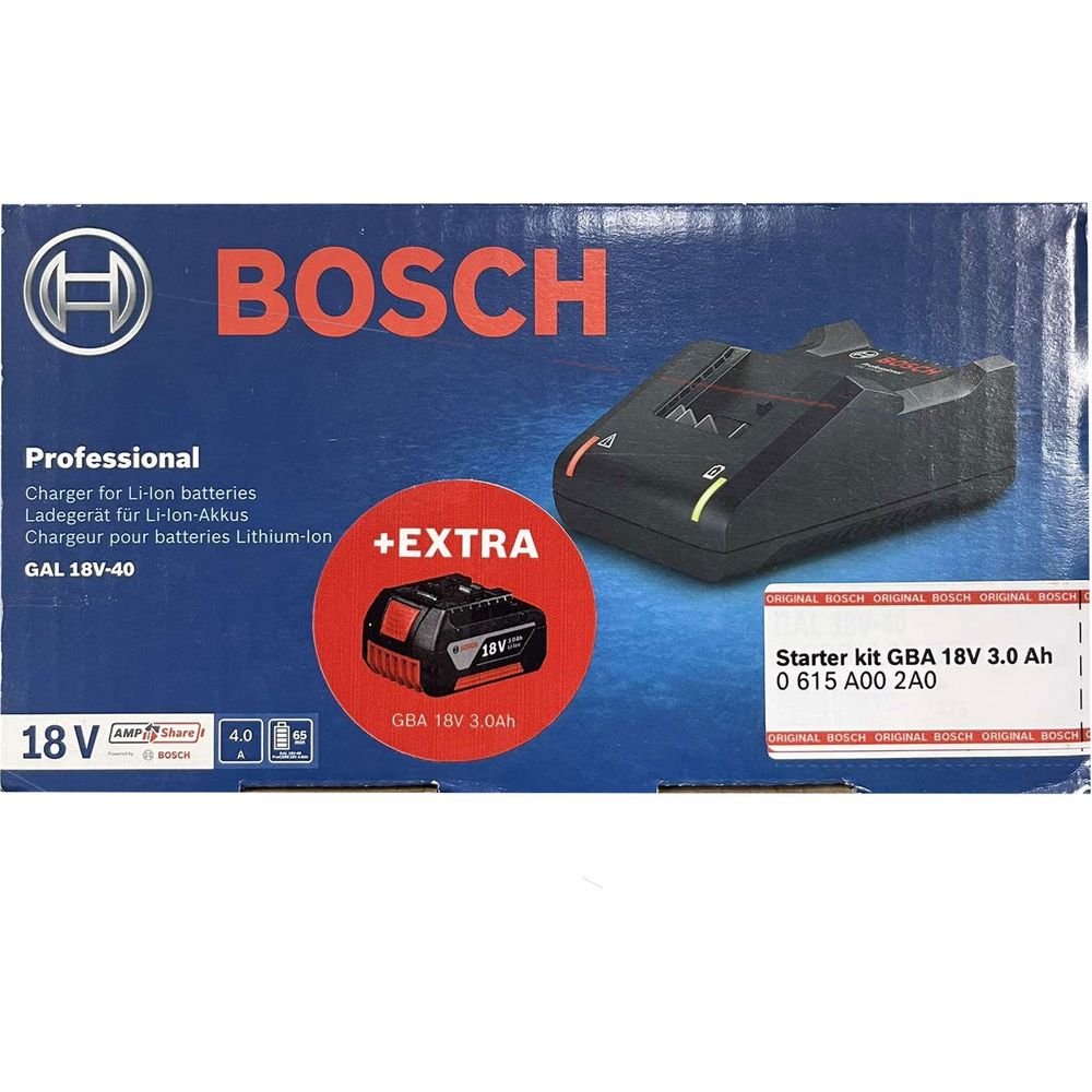 Bosch GAL 18V-40 Quick Charger 18v +Extra 3.0ah Battery | Bosch by KHM Megatools Corp. Bosch GAL 18V-40 Quick Charger 18v +Extra 3.0ah Battery | Bosch by KHM Megatools Corp.